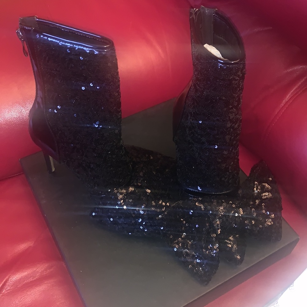 Sequin Bow Booties - image 2